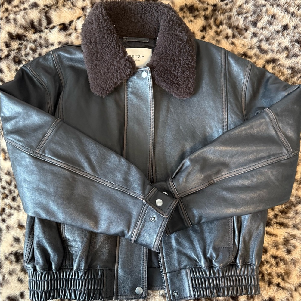 Aritzia Calle Aviator Leather jacket